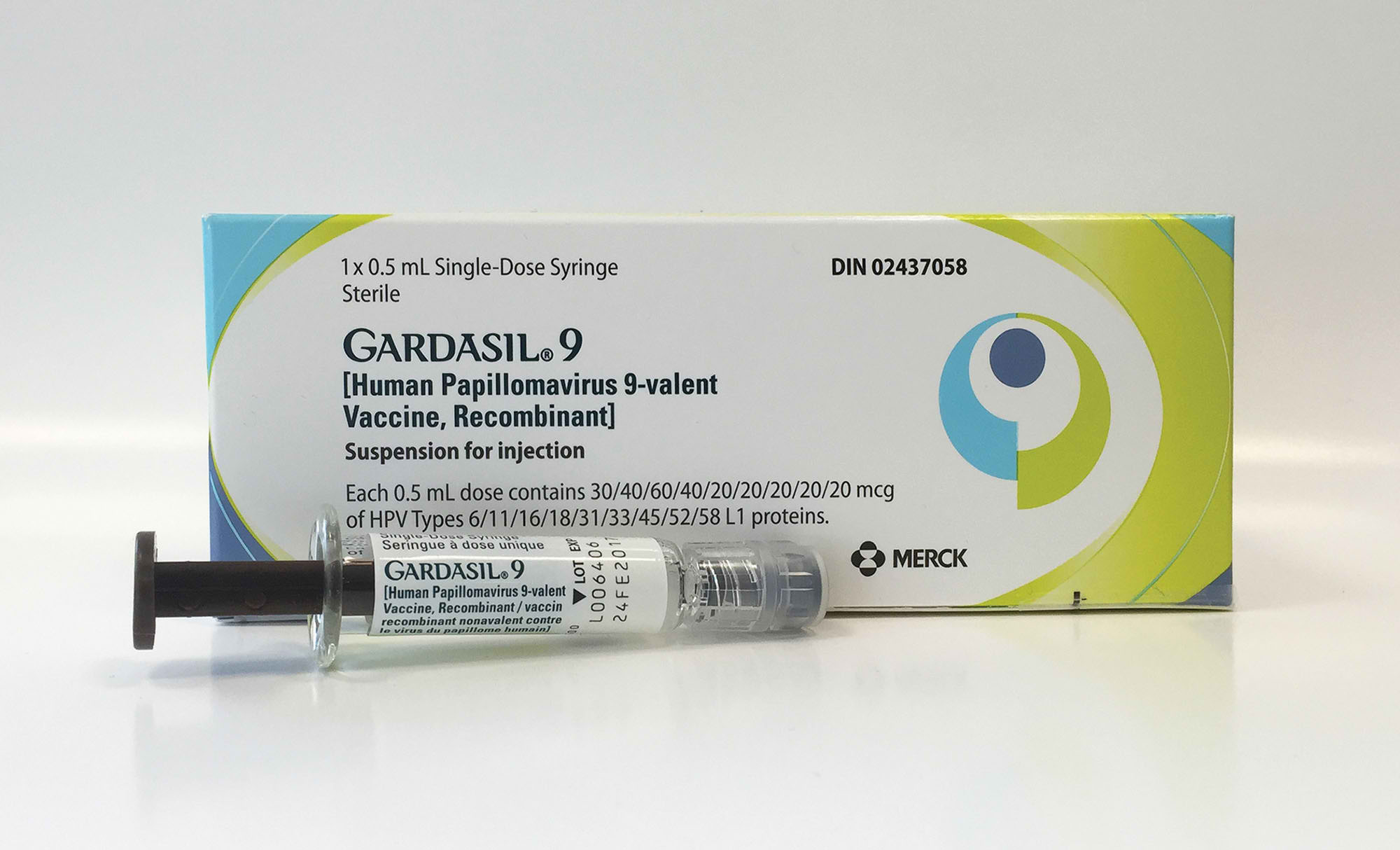 Gardasil 9 Package and syringe