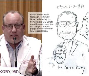 Photo and caricature of Dr. Pierre Kory